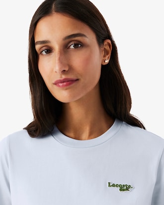 T-Shirt aus Baumwolle mit Badge