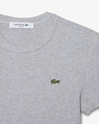 Slim Fit-T-Shirt aus gerippter Baumwolle