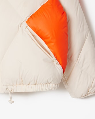 Kurze Oversized-Puffer-Jacke mit Kapuze