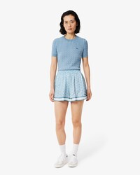 Fließende Shorts mit Monogramm-Druck