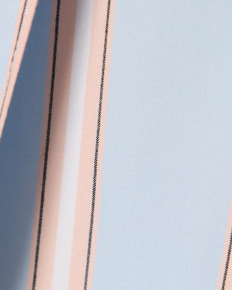 Gestreifter Faltenrock mit Shorts aus Popeline