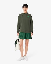 Sweatshirt-Faltenkleid aus Mischgewebe