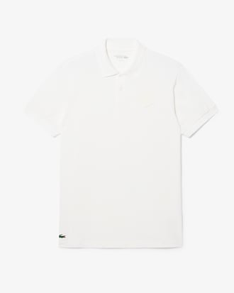 Golf-Polohemd aus dehnbarem Mini Piqu&eacute; mit Badge-Akzent