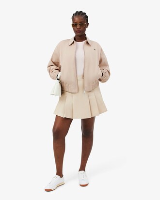 Jacke aus Stretch-Gabardine mit Doppelkragen