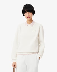 Relaxed Fit-Sweatshirt aus Piqu&eacute; mit Rundhalsausschnitt