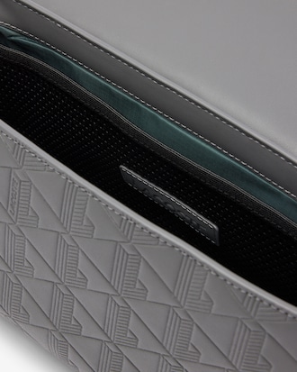 Umh&auml;ngetasche Nomogramme aus Leder mit Klappverschluss