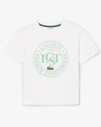 T-Shirt aus Baumwolle mit Kontrast-Badge