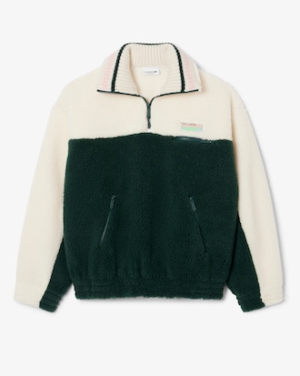 &Uuml;bergro&szlig;es Sweatshirt aus Fleece mit hohem Kragen