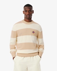 Gestreifter Pullover aus Baumwollstrick