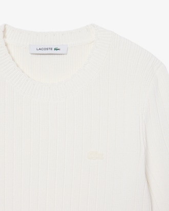 Pullover aus Baumwoll-Rippstrick mit kurzen &Auml;rmeln