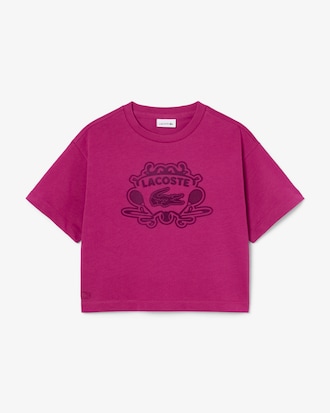 &Uuml;bergro&szlig;es T-Shirt aus Baumwolle mit Badge