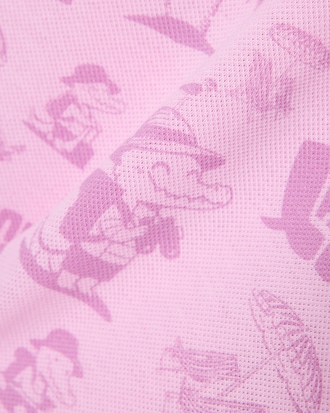 Polokleid aus Piqu&eacute; mit Print