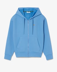 Hoodie aus Piqu&eacute; mit Rei&szlig;verschluss