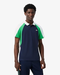 Sport-Polohemd mit Colorblock-Print