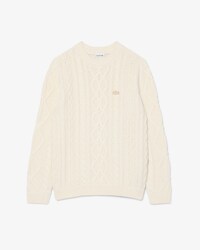 Pullover aus Wolle und Baumwolle mit Rundhalsausschnitt