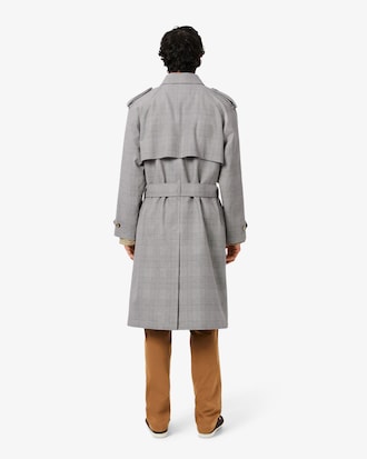 Wasserabweisender, karierter Trenchcoat