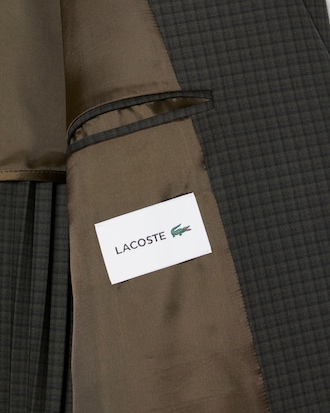Karierter Blazer aus Wollmischgewebe