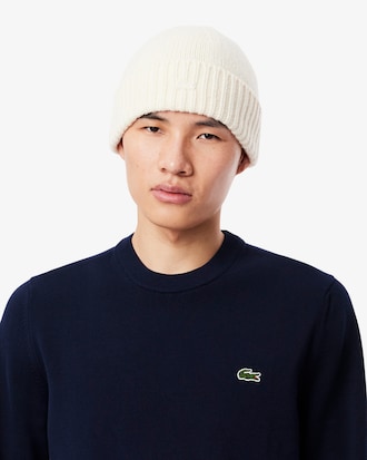 Einfarbiger Pullover aus Baumwolle mit Rundhalsausschnitt