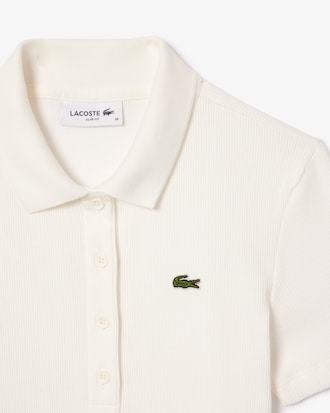 Slim Fit-Polohemd L.12.D aus gerippter Baumwolle