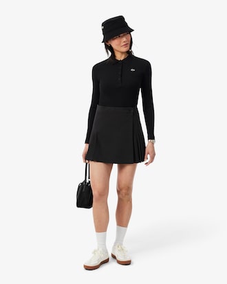 Slim Fit-Polohemd L.12.D aus gerippter Baumwolle