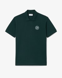 Classic Fit-Polohemd aus Petit Piqu&eacute; mit Badge-Akzent
