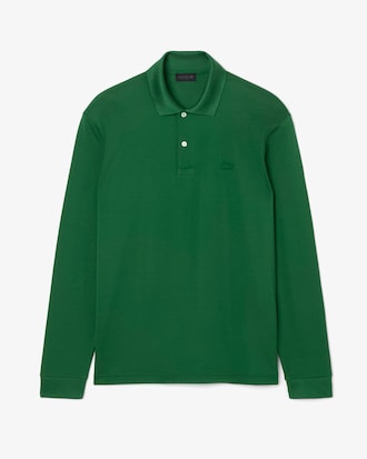 Loose Fit-Polohemd Runway mit Mini-Piqu&eacute; aus Seide