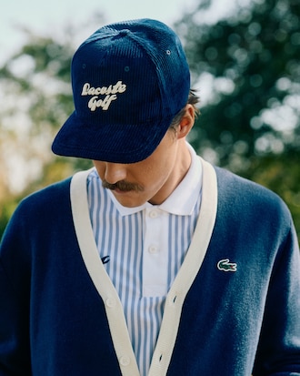 Bestickte Golf-Cap aus Cord