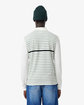 Gestreiftes Classic Fit-Polohemd aus Piqu&eacute;