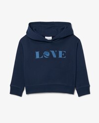 Hoodie aus Fleece mit Badge-Akzent