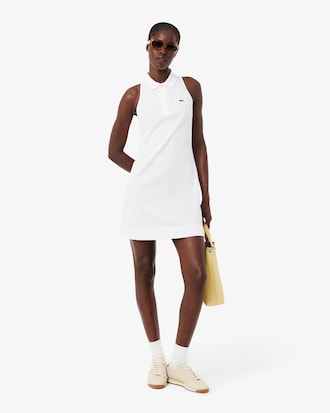 &Auml;rmelloses Polokleid aus Piqu&eacute;