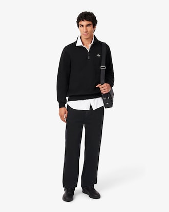 Fleece-Sweatshirt mit Rei&szlig;verschluss und hohem Kragen