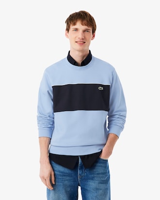 Fleece-Sweatshirt mit Colorblock-Design