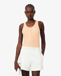 Slim Fit-Tr&auml;gerhemd aus Baumwoll-Rippstrick