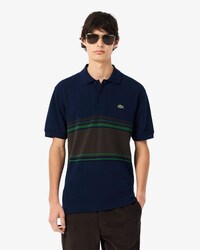 Classic Fit-Polohemd mit Streifen, hergestellt in Frankreich
