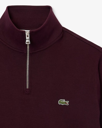Sweatshirt aus Interlock mit hohem Kragen und Rei&szlig;verschluss