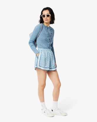 Fließende Shorts mit Monogramm-Druck
