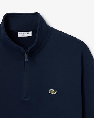 Sweatshirt aus Fleece mit Kragen und Rei&szlig;verschluss
