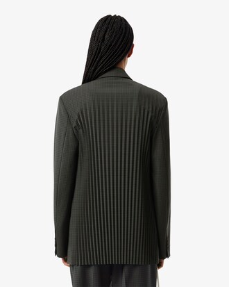 Karierter Blazer aus Wollmischgewebe
