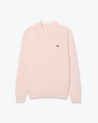 Einfarbiger Pullover aus Baumwolle mit Rundhalsausschnitt