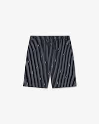 Gestreifte Shorts aus Baumwolle mit Kroko-Print