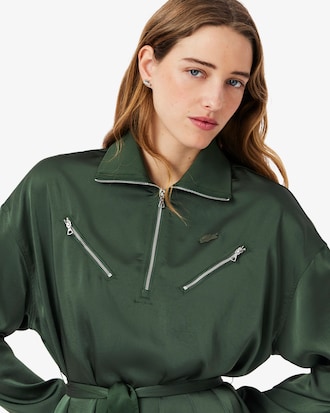 Kleid mit Gürtel und langen Ärmeln