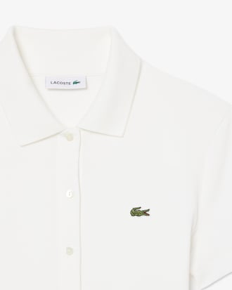 Polokleid aus Stretch-Piqu&eacute; mit Falten