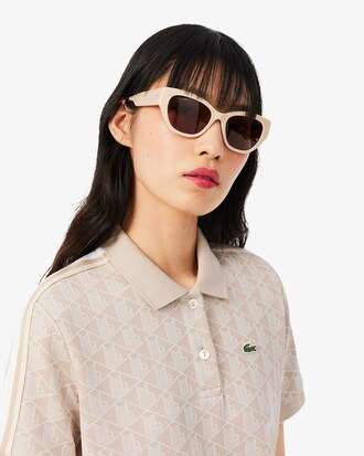 Slim Fit-Polokleid mit Monogramm aus Jacquard