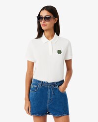 Regular Fit-Polohemd aus Mini-Piqu&eacute; mit Badge