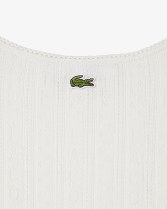 Slim Fit-Tanktop aus Pointelle-Spitze