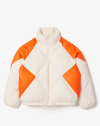 Kurze Oversized-Puffer-Jacke mit Kapuze