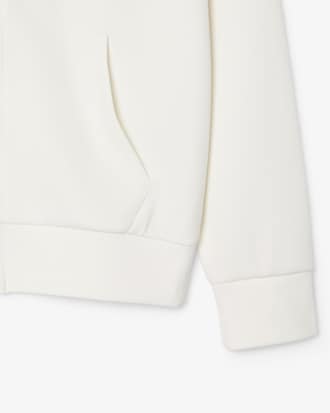 Hoodie aus Piqu&eacute; mit Rei&szlig;verschluss