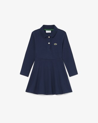 Kleid aus Stretch-Piqu&eacute; mit langen &Auml;rmeln