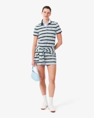 Gestreiftes Polokleid aus Baumwolle