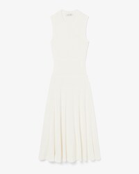 Rippstrick-Polokleid aus Baumwollmischgewebe mit Falten